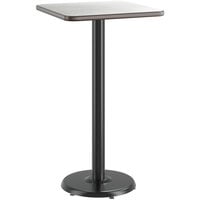 Lancaster Table & Seating 24" x 24" Reversible White Birch / Ash Laminated Bar Height Table Top and Base Kit with 18" Plate