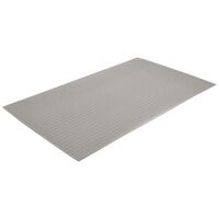 Notrax Comfort Rest Ribbed Foam 2' x 5' Gray Anti-Fatigue Mat T42S0325GY - 3/8" Thick