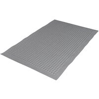 Notrax Autoclavable Bubble 2' x 3' Gray Anti-Fatigue Mat 448S0023GY - 3/8" Thick