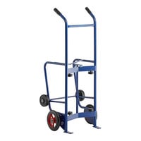 Lavex 900 lb. Steel Drum Hand Truck with (2) 10 inch Iron Wheels and (2) 6 inch Rubber Wheels