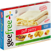 Geefree Gluten Free Puff Pastry Dough Sheet 18 oz. - 12/Case