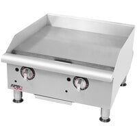APW Wyott GGT-24S Thermostatic 24" Countertop Griddle - 40,000 BTU