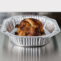 Durable Packaging Oval Foil Roast Pan 18 inch x 14 inch x 3 inch - 50/Case