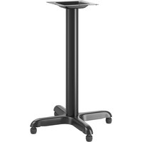 Lancaster Table & Seating Stamped Steel 22 inch x 22 inch Black 3 inch Standard Height Column Table Base with FLAT Tech Equalizer