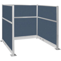 Versare Hush Panel 6' x 6' Ocean U-Shape Cubicle with Electric Channel