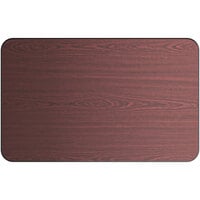 Lancaster Table & Seating 30 inch x 48 inch Laminated Rectangular Table Top Reversible Cherry / Black