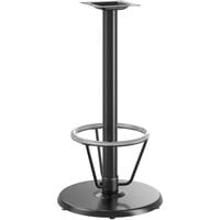 Lancaster Table & Seating Stamped Steel 22" Round Black 3" Bar Height Column Table Base with 16" Foot Ring