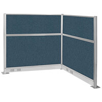 Versare Hush Panel 6' x 6' Caribbean L-Shape Cubicle with Electric Channel