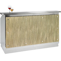 Lakeside 76112 Wilson 96 inch Stainless Steel Portable Bar with Veneer Finish and 50 lb. Ice Bin