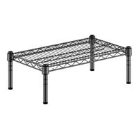 Regency 14" Wide NSF Black Epoxy 1-Shelf Dunnage Rack with 8" Posts