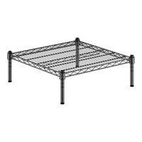 Regency 24" Wide NSF Black Epoxy 1-Shelf Dunnage Rack with 8" Posts