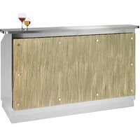 Lakeside 76110 Wilson 60 inch Stainless Steel Portable Bar with Veneer Finish and 50 lb. Ice Bin