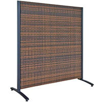Versare 4' x 4' Brown Wicker Single Panel Outdoor Partition