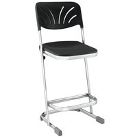 National Public Seating 6624B Elephant Z-Stool with Backrest - 24 inch High