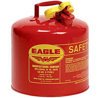 Eagle Manufacturing 5 Gallon Type I Red Steel Gas / Flammables Safety Can with Flame Arrester UI50S