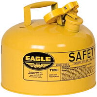 Eagle Manufacturing 2.5 Gallon Type I Yellow Steel Diesel Safety Can with Flame Arrester UI25SY