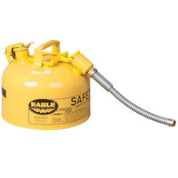 Eagle Manufacturing 2.5 Gallon Type II Yellow Steel Diesel Safety Can with 7/8 inch Diameter Metal Hose and Flame Arrester U226SY