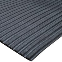 Cactus Mat 1031R-C3 Duratred 3' Wide Black Golf Spike Resistant Rubber Mat - 1/4'' Thick