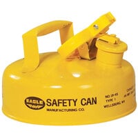 Eagle Manufacturing 2 Qt. Type I Yellow Steel Diesel Safety Can with Flame Arrester UI4SY