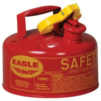 Eagle Manufacturing 1 Gallon Type I Red Steel Gas / Flammables Safety Can with Flame Arrester UI10S