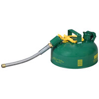 Eagle Manufacturing 1 Gallon Type II Green Steel Oil Safety Can with 7/8 inch Diameter Metal Hose and Flame Arrester U211SG
