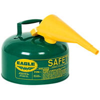 Eagle Manufacturing 2.5 Gallon Type I Green Steel Oil Safety Can with Flame Arrester and Funnel UI25FSG
