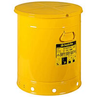 Justrite 21 Gallon Yellow Oily Waste Can