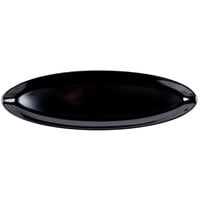 GET ML-253-BK 21" x 6 1/2" Black Siciliano Oval Platter - 3/Case