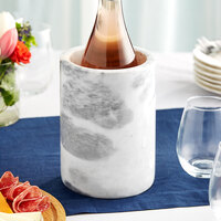 Acopa 7 inch x 5 inch White Marble Wine Cooler