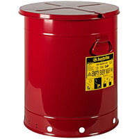 Justrite 21 Gallon Red Oily Waste Can