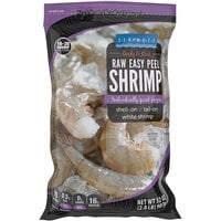 Seamazz 16/20 Size Split and Deveined Easy Peel Raw White Shrimp 2 lb. Bag - 10/Case