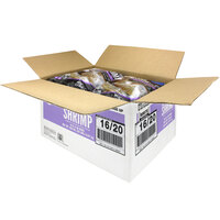 Seamazz 16/20 Size Split and Deveined Easy Peel Raw White Shrimp 2 lb. Bag - 10/Case