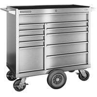 Champion Tool Storage FM Pro Series 20 inch x 41 inch Stainless Steel 11-Drawer Mobile Storage Cabinet with Maintenance Cart FMPS4111MC