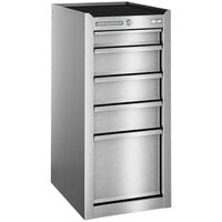 Champion Tool Storage FM Pro 15 inch x 20 inch Stainless Steel 5-Drawer Side Cabinet FMPS1505SL