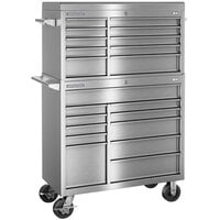 Champion Tool Storage FM Pro Series 20 inch x 41 inch Stainless Steel 21-Drawer Top Chest / Mobile Storage Cabinet FMPS4121RC