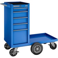 Champion Tool Storage FM Pro 15 inch x 20 inch Blue 5-Drawer Cabinet with 41 inch Maintenance Cart FMP1505LMC-BL