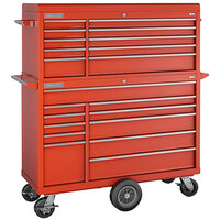 Champion Tool Storage FM Pro Series 20 inch x 54 inch Red 21-Drawer Top Chest / Mobile Storage Cabinet with Maintenance Cart FMP5421MC-RD