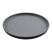 GET Roca Matte 11" Black Melamine Round Plate - 12/Case