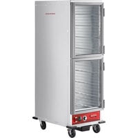 Avantco HTI-1836DC Full Size Insulated Heated Holding Cabinet with Clear Dutch Doors - 120V