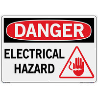 Vestil 20 1/2" x 14 1/2" "Danger / Electrical Hazard" Aluminum Sign SI-D-23-E-AL-040