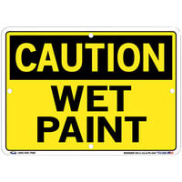 Vestil 10 1/2 inch x 7 1/2 inch Caution / Wet Paint Polystyrene Sign SI-C-22-A-PS-040