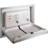 American Specialties, Inc. 10-9013 Stainless Steel Recessed Horizontal Baby Changing Station