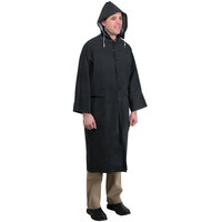 Black 2 Piece Rain Coat 49 inch - XXL