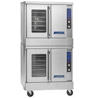 Imperial Range PCVDG-2 Pro Series Double-Deck Four-Door Bakery Depth Natural Gas Convection Oven - 160,000 BTU