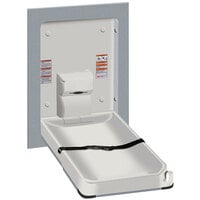 American Specialties, Inc. 10-9017 Stainless Steel Recessed Vertical Baby Changing Station