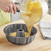 Baker's Mark Non-Stick Carbon Steel Fluted Bundt Cake Pan, 6 Cup Capacity - 8 1/4 inch x 2 1/2 inch