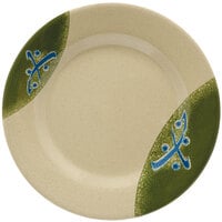 GET M-5080-TD Japanese Traditional 9 1/2 inch Plate with Wide Rim - 12/Case