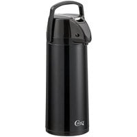 Choice 2.5 Liter Black Glass-Lined Stainless Steel Airpot with Lever