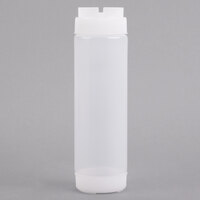 Tablecraft 24SV 24 oz. INVERTAtop Dualway First In First Out FIFO Squeeze Bottle - 3/Pack