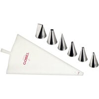 Gobel 7-Piece Stainless Steel Icing Tip with Nylon Piping Bag Set 889251